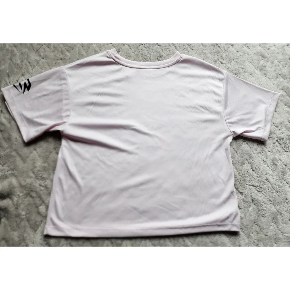 Nike 3 Brand Girls Pink Dri-FIT Level Up Graphic T-Shirt L 12/14